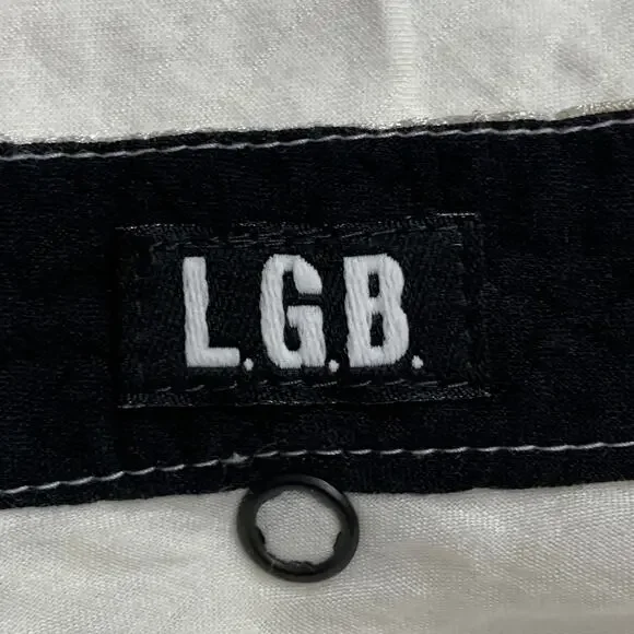 L.G.B Size S Cream Black Polyester Blend Distressed Mini Shirt Dress - Picture 6 of 8